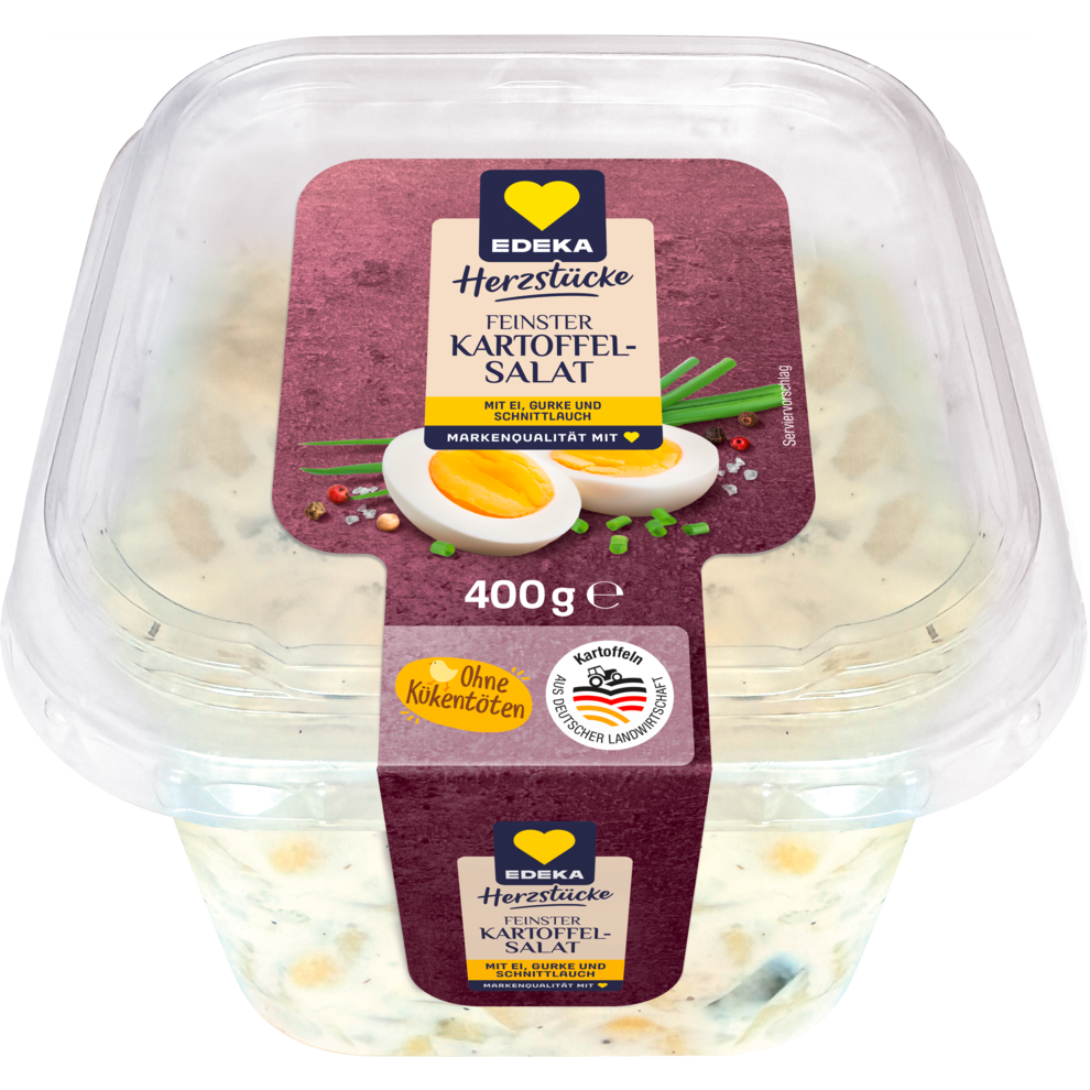 Feinster Kartoffelsalat mit Ei und Gurke