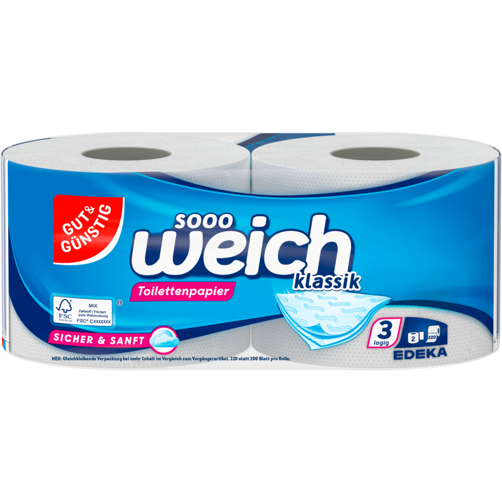 Toilettenpapier klassik 3lg