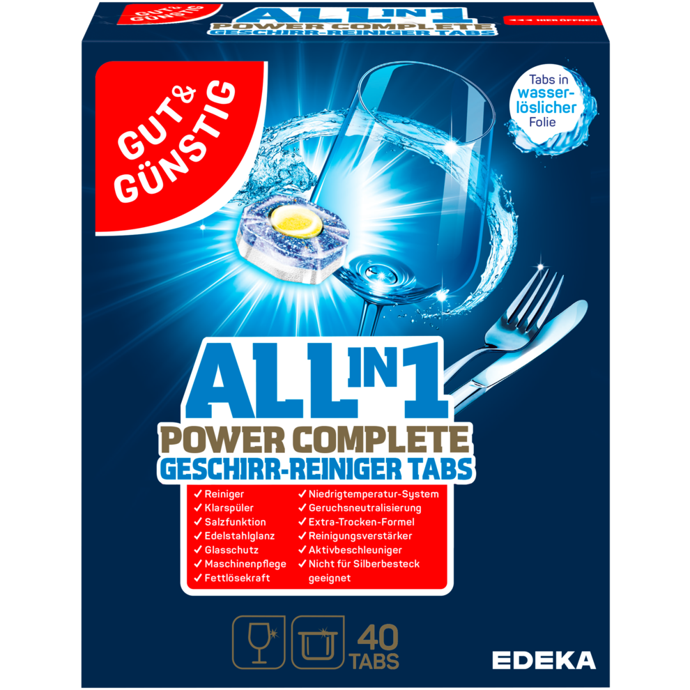 All-in-1 Power Complete Geschirr-Reiniger Tabs