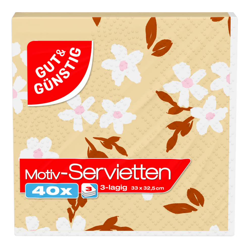 Motivservietten, Blume