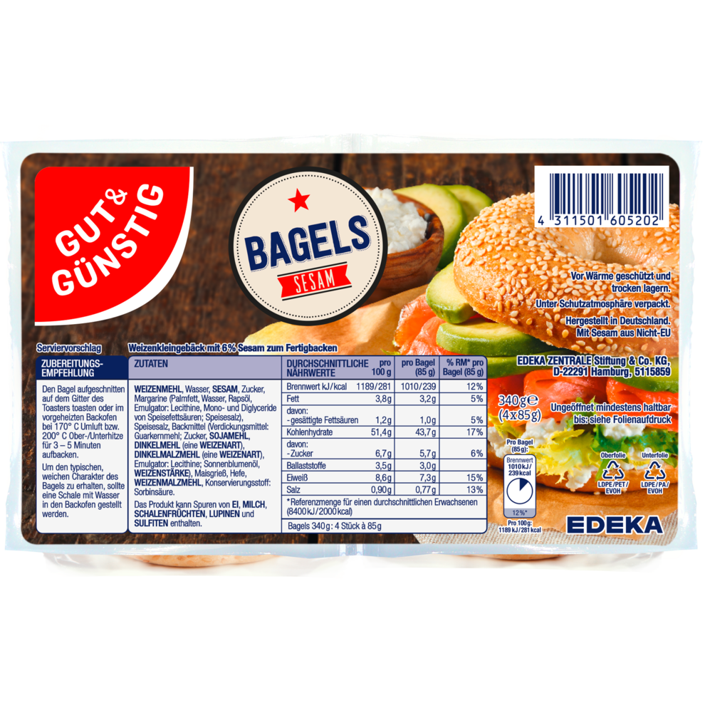 Bagels Sesam