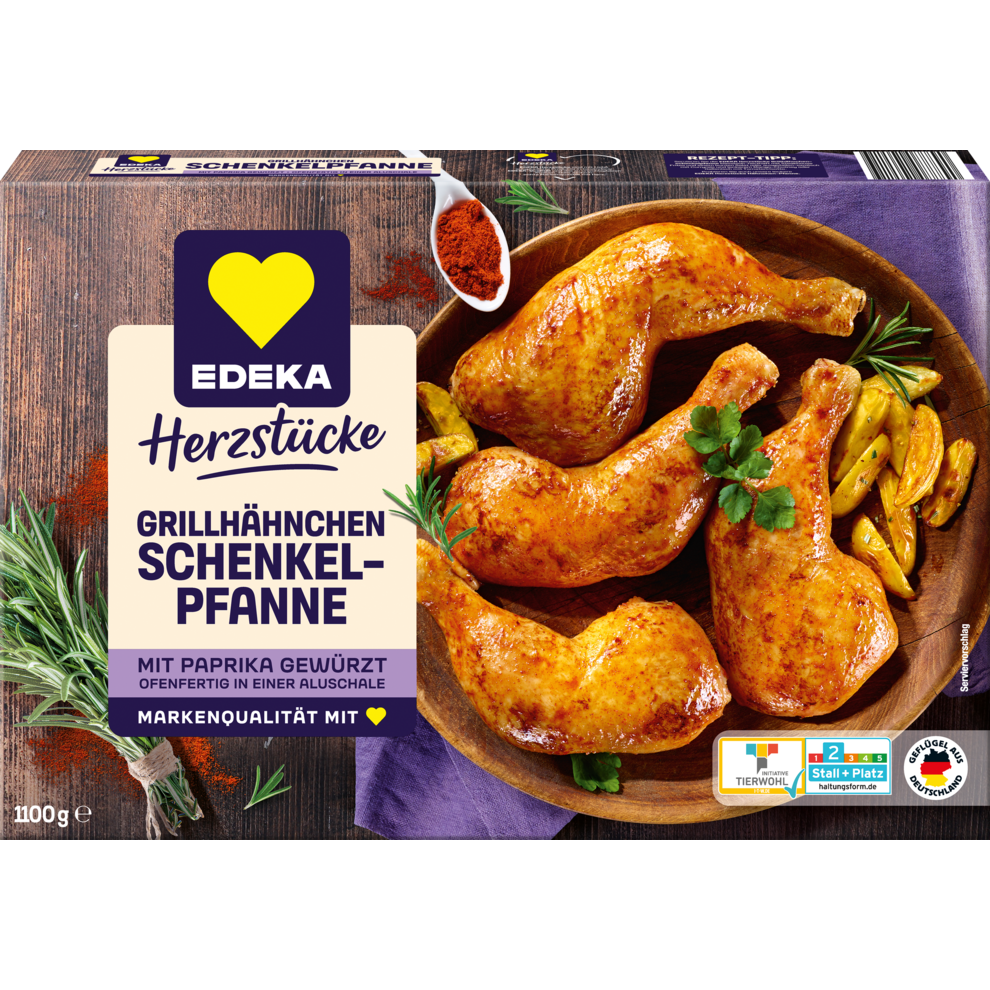 Grillhähnchen Schenkel-Pfanne