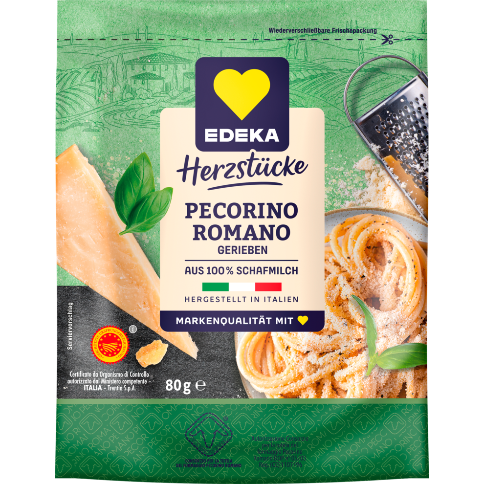 Pecorino Romano gerieben 36% Fett i. Tr.