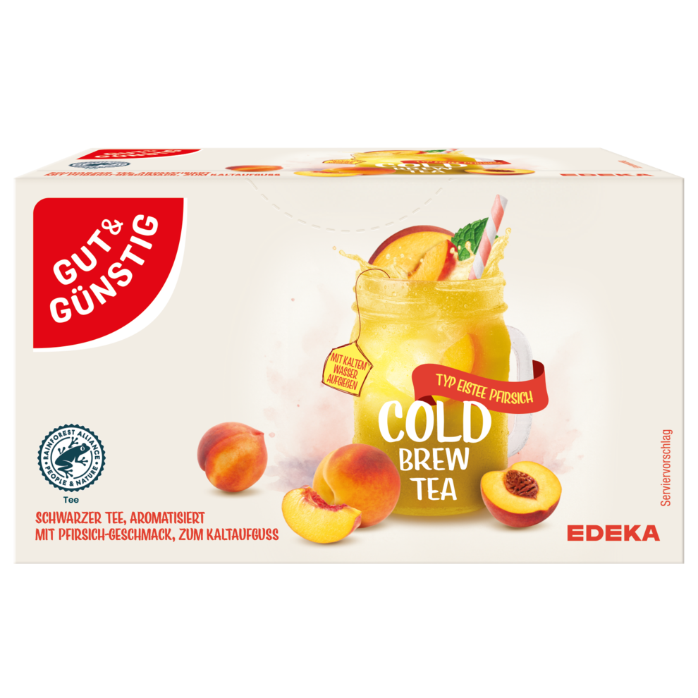 Cold Brew Tea Eistee Pfirisch