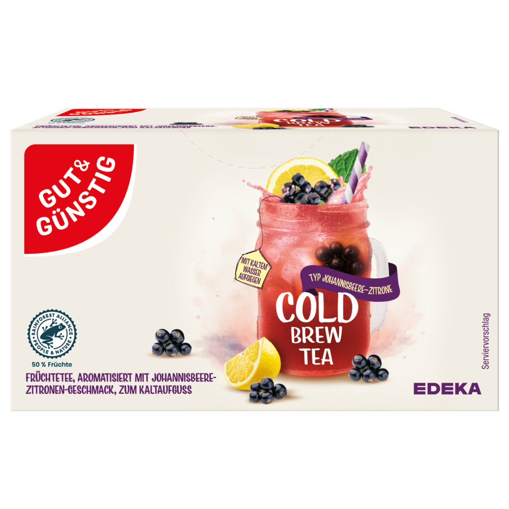 Cold Brew Tea Johannisbeere-Zitrone
