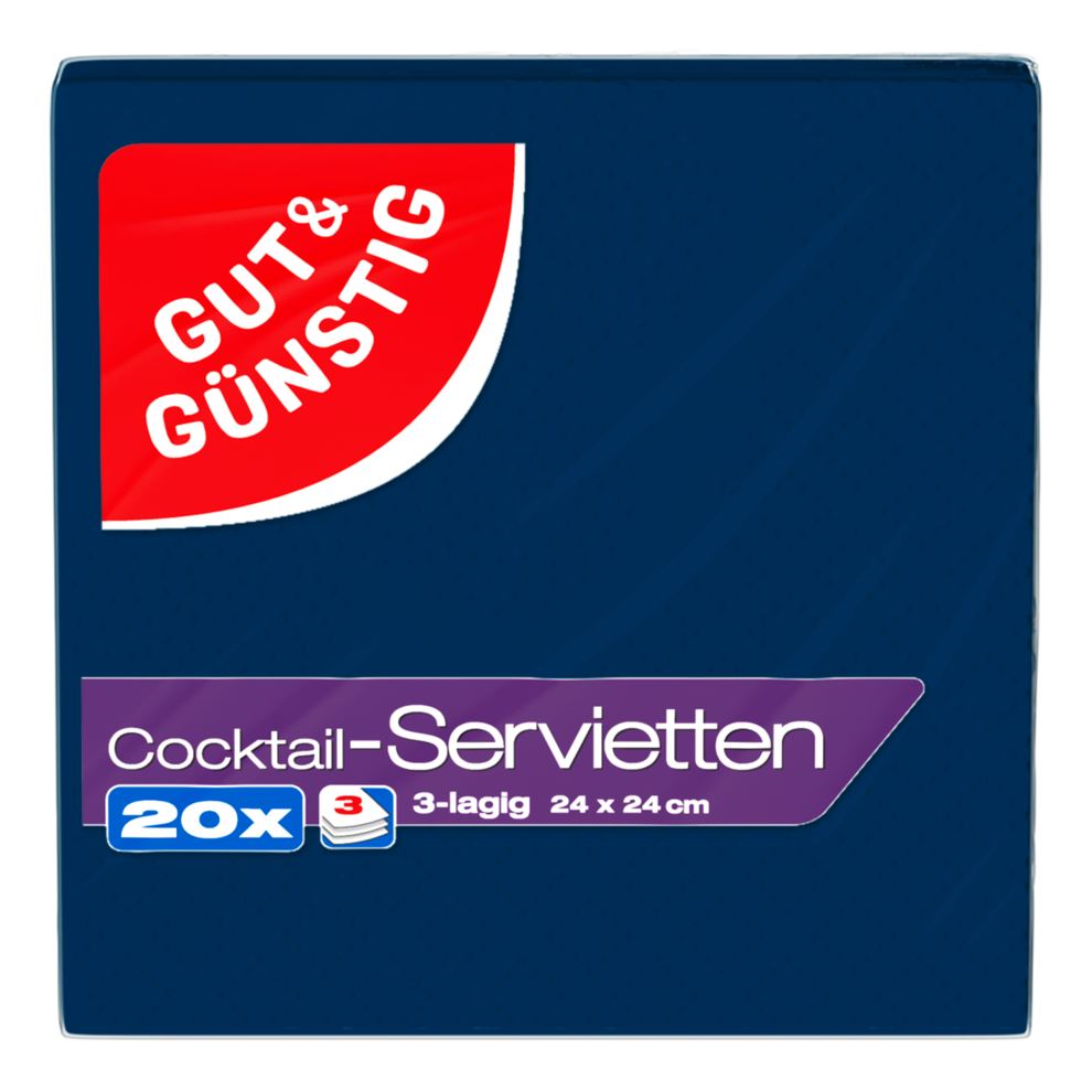 Cocktailservietten, dunkelblau