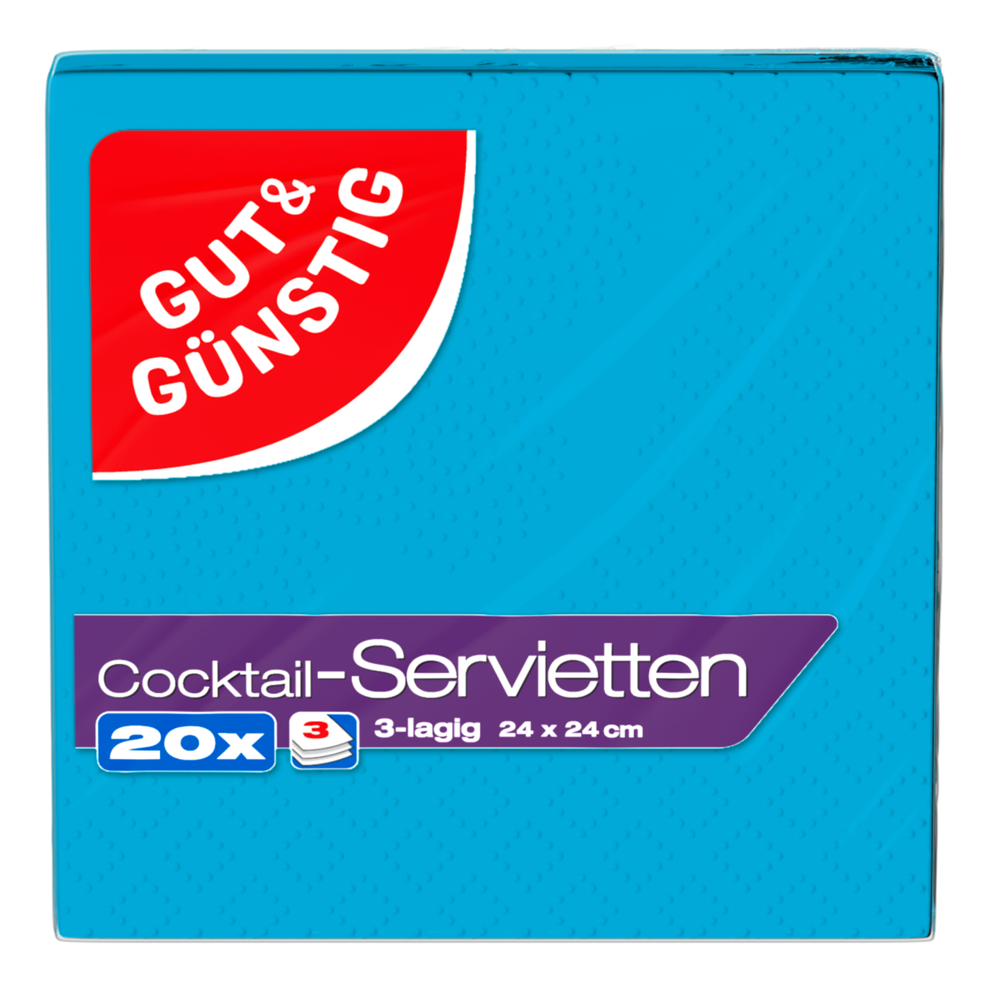 Cocktailservietten, blau