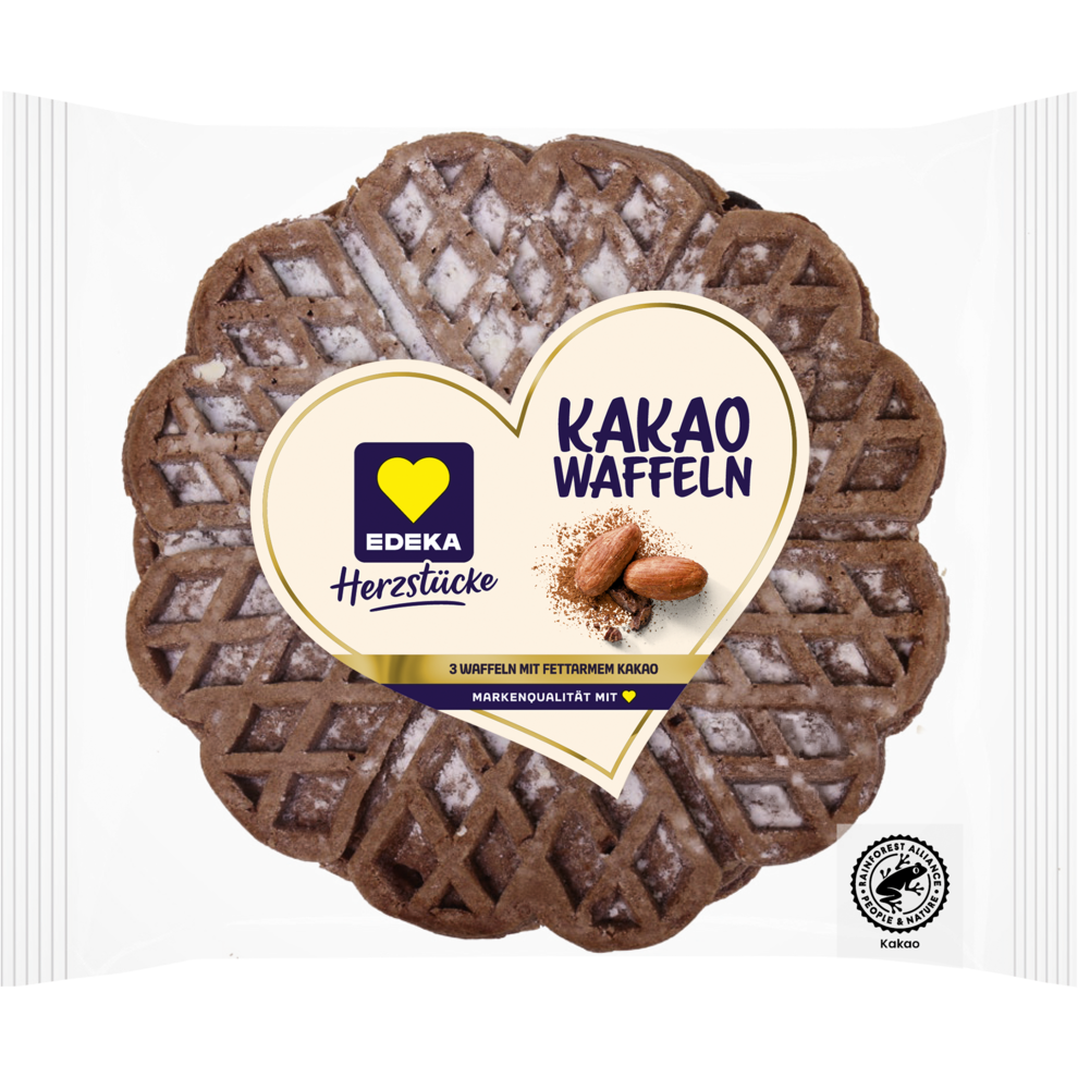 Herzwaffel mit Kakao