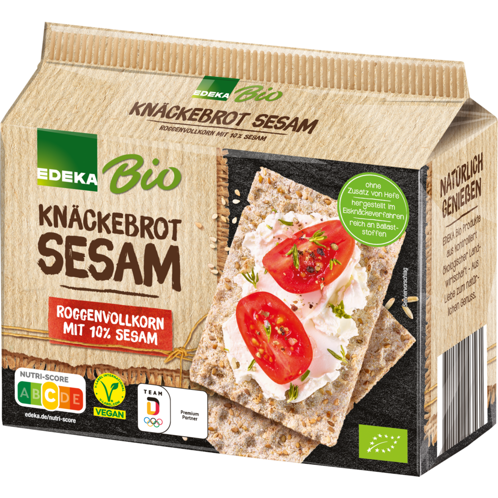 Knäckebrot Roggenvollkorn mit Sesam