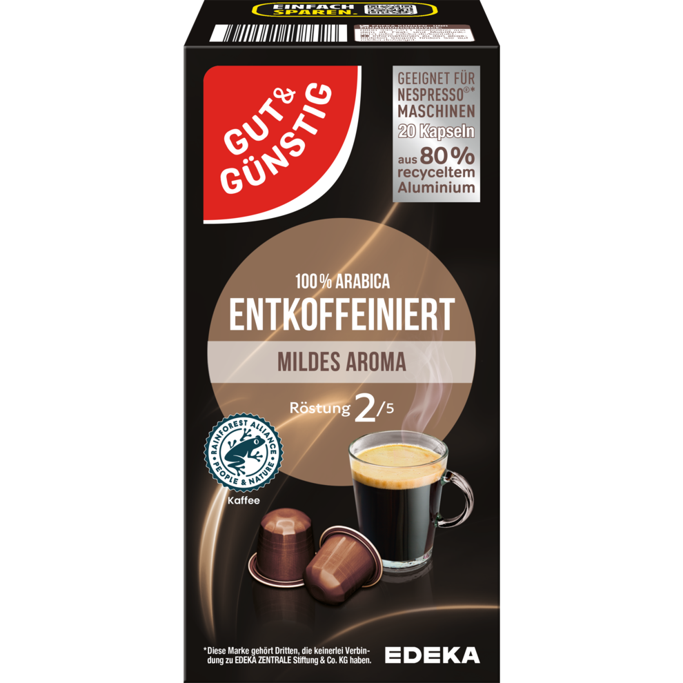 Kaffeekapseln Entkoffeiniert