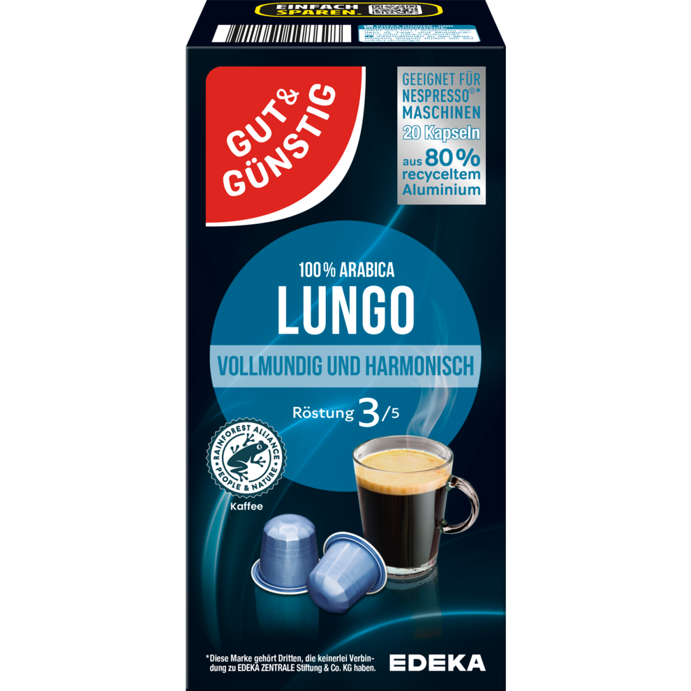 Kaffeekapseln Lungo