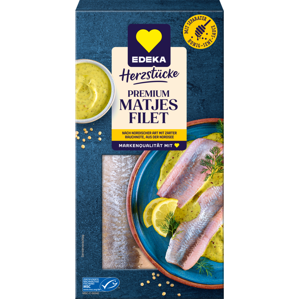 Premium Matjes Filets mit Honig Senf Sauce