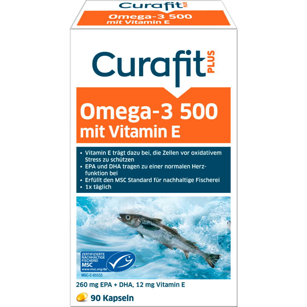 Omega-3 500 Kapseln mit Vitamin E