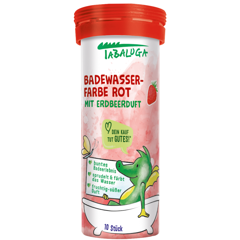 Badewasserfarbe mit Erdbeer-Duft