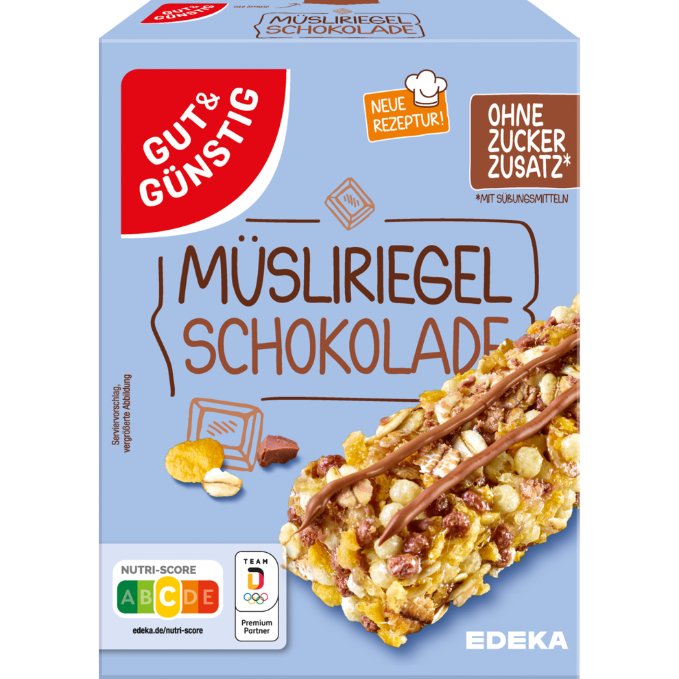 Müsliriegel Schoko ohne Zuckerzusatz
