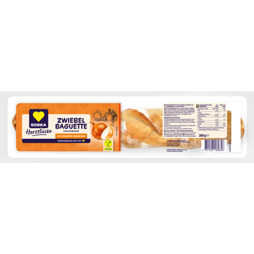 Steinofenbaguette Zwiebel