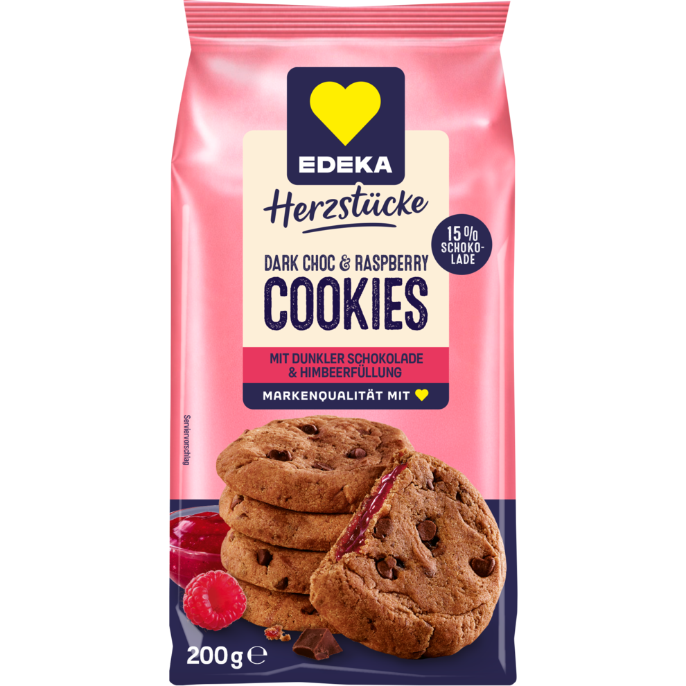 Dark Choc & Raspberry Cookies