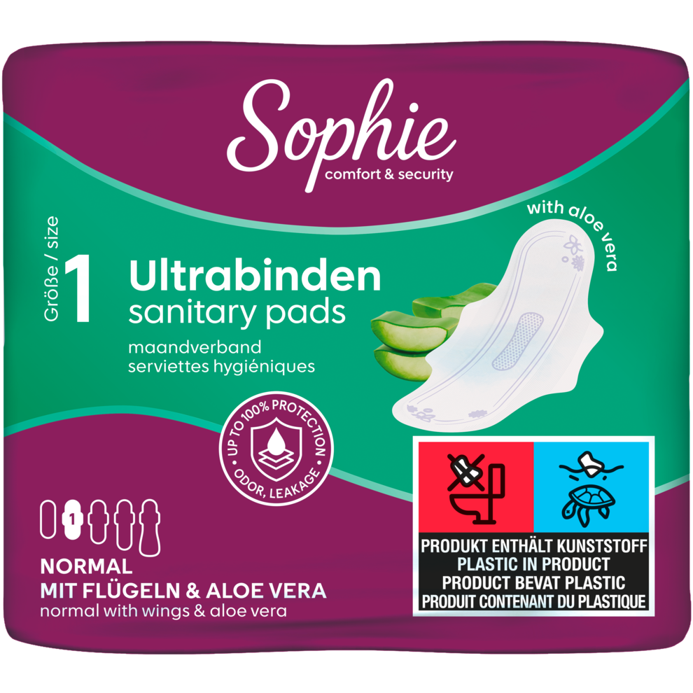 Ultrabinden Normal Aloe Vera mit Flügeln
