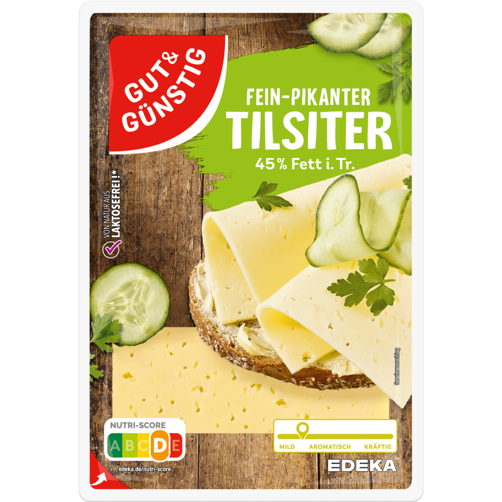 Tilsiter in Scheiben 45% Fett i. Tr.