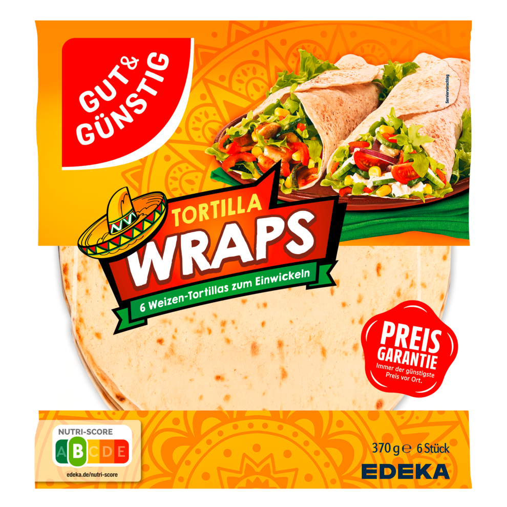 Tortilla-Weizen-Wraps