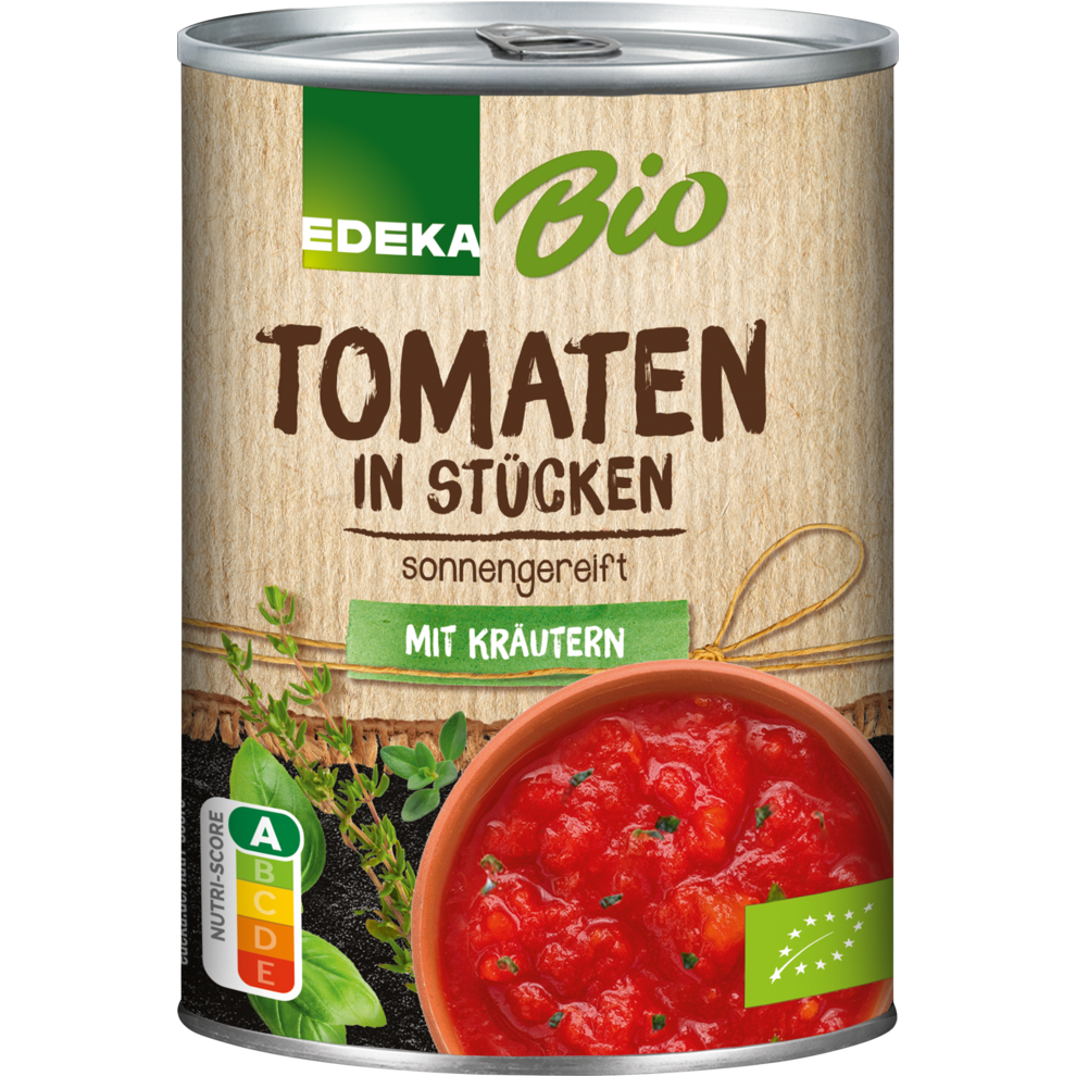 Tomaten in Stücken, mit Kräutern