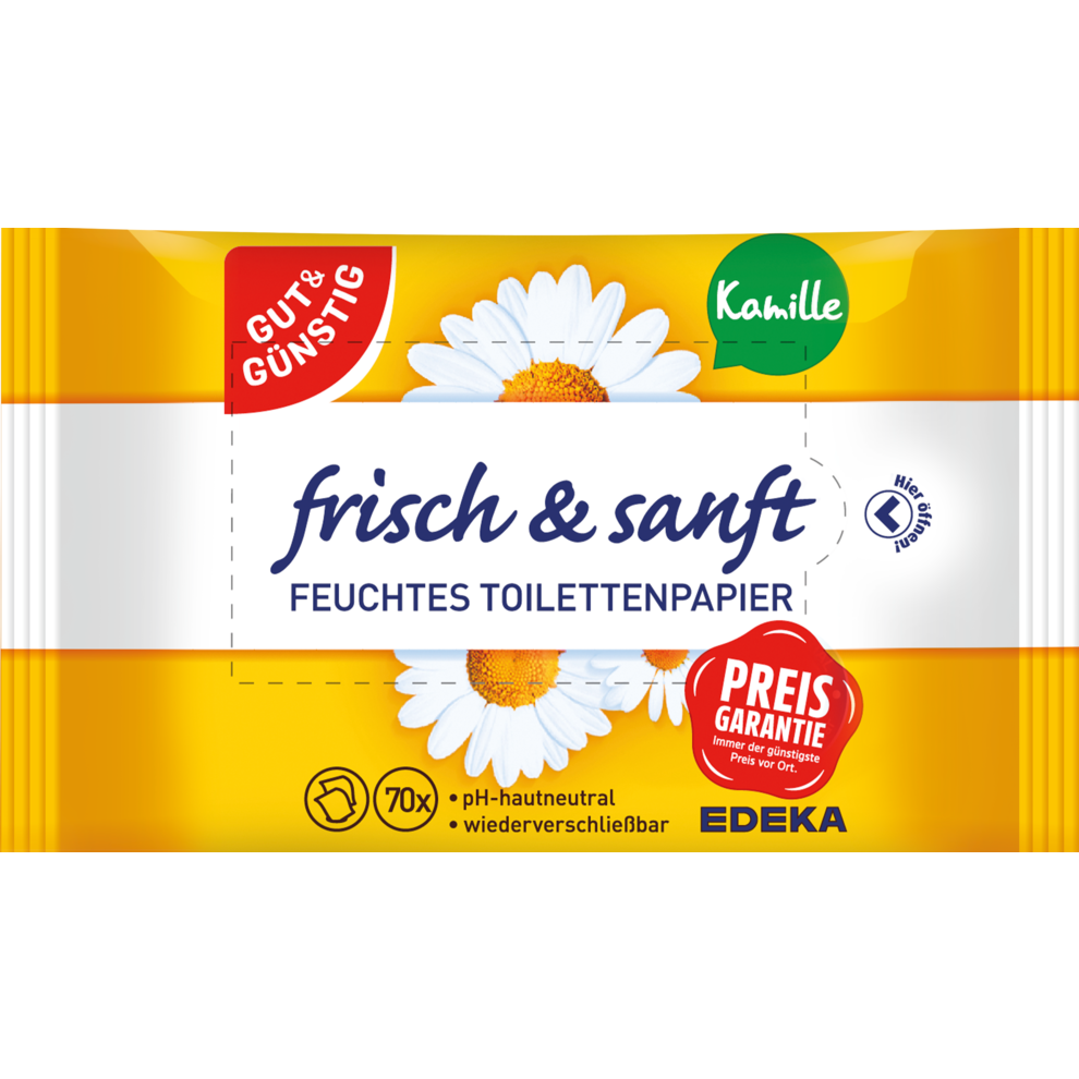 Feuchtes Toilettenpapier Kamille