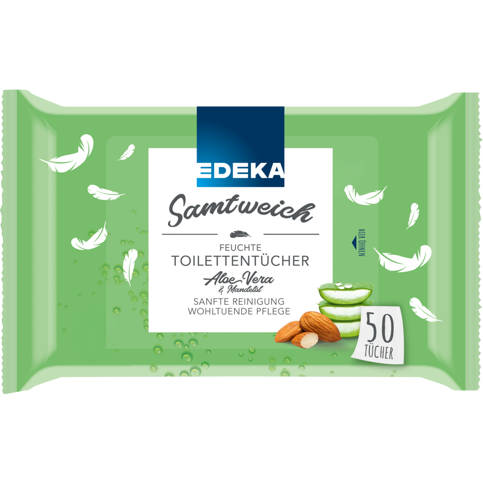 Samtweich Feuchte Toilettentücher Aloe vera
