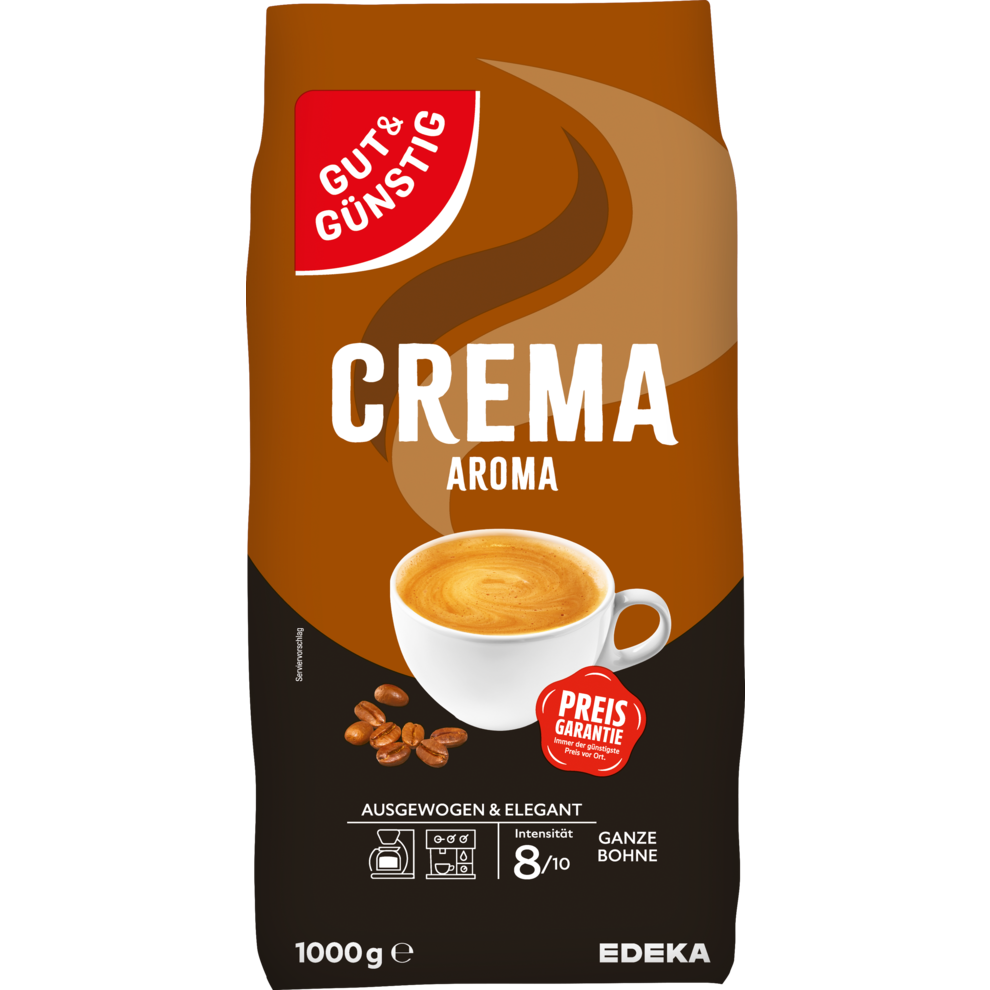 Crema Aroma, ganze Bohne