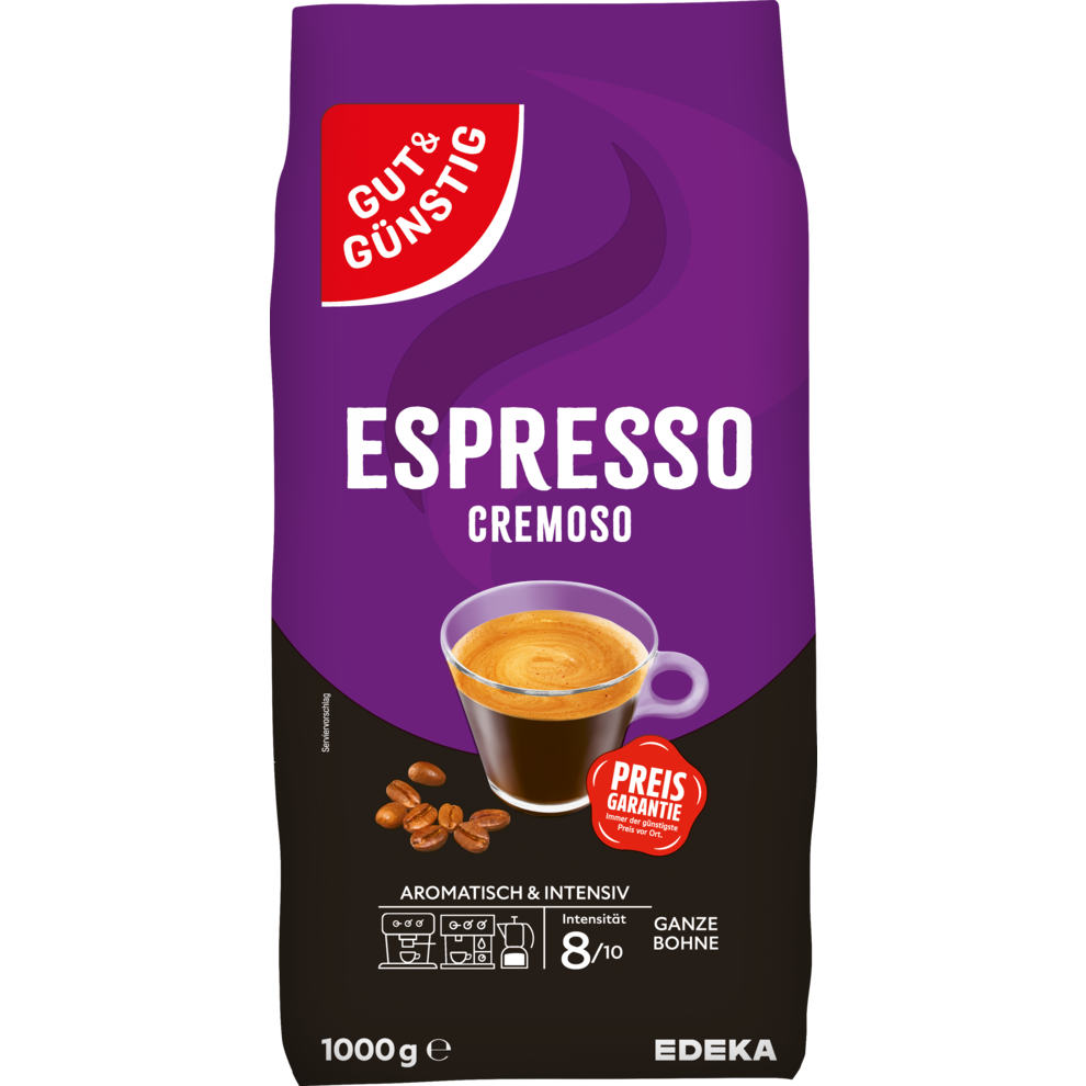 Espresso Cremoso, ganze Bohne