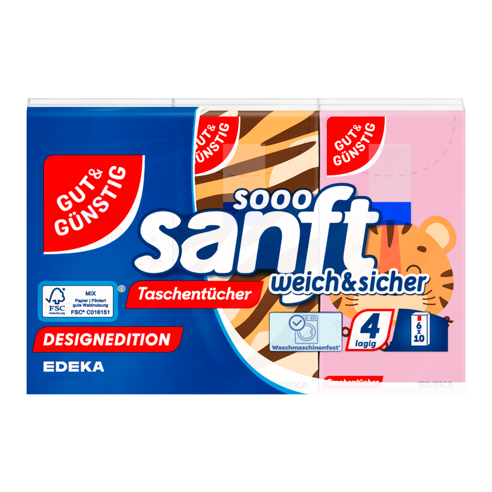 Taschentücher weich und sicher 6er
