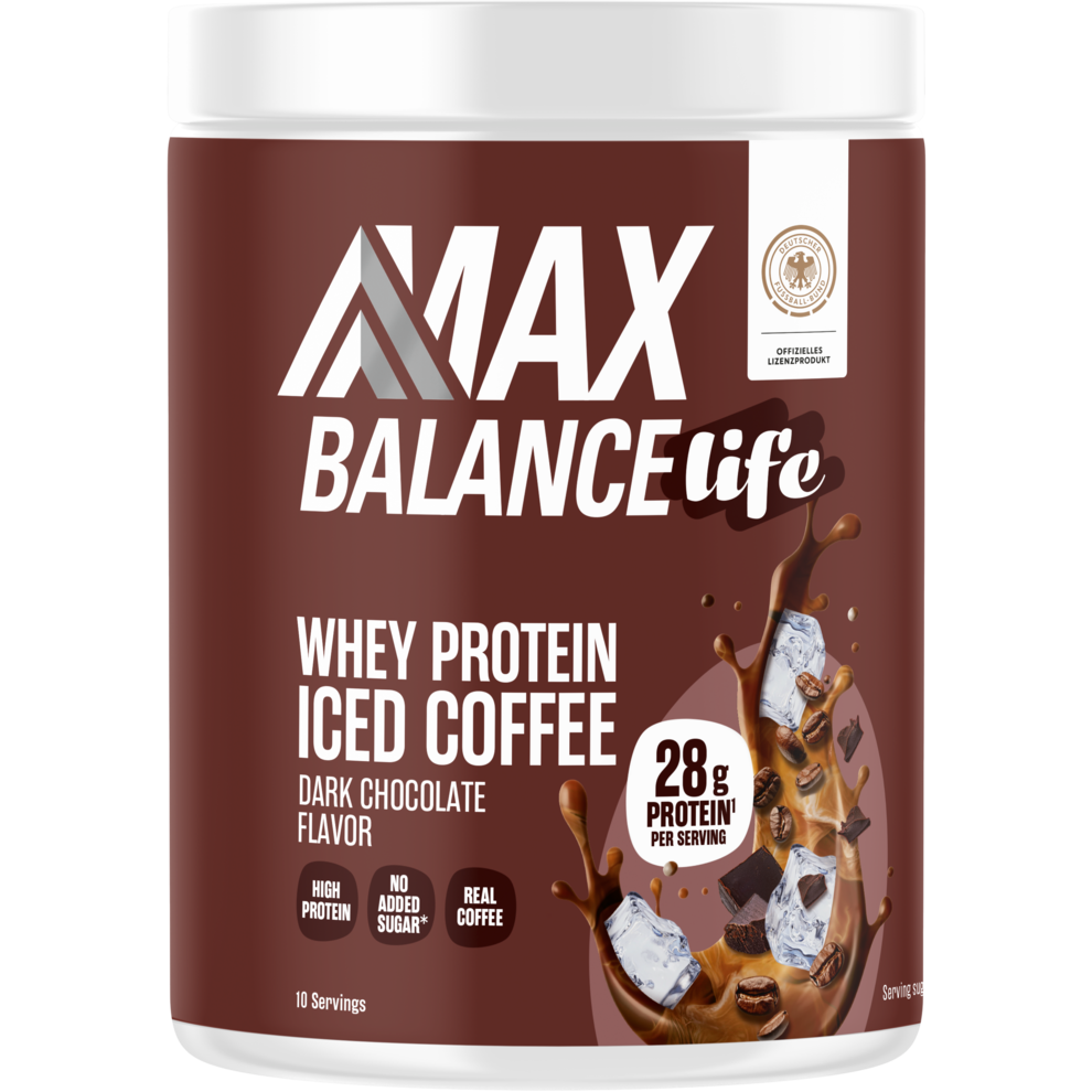 Whey Protein Iced Coffee Dark Chocolate Flavor
