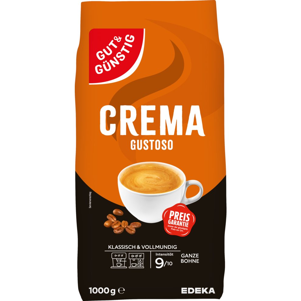 Crema Gustoso, ganze Bohne