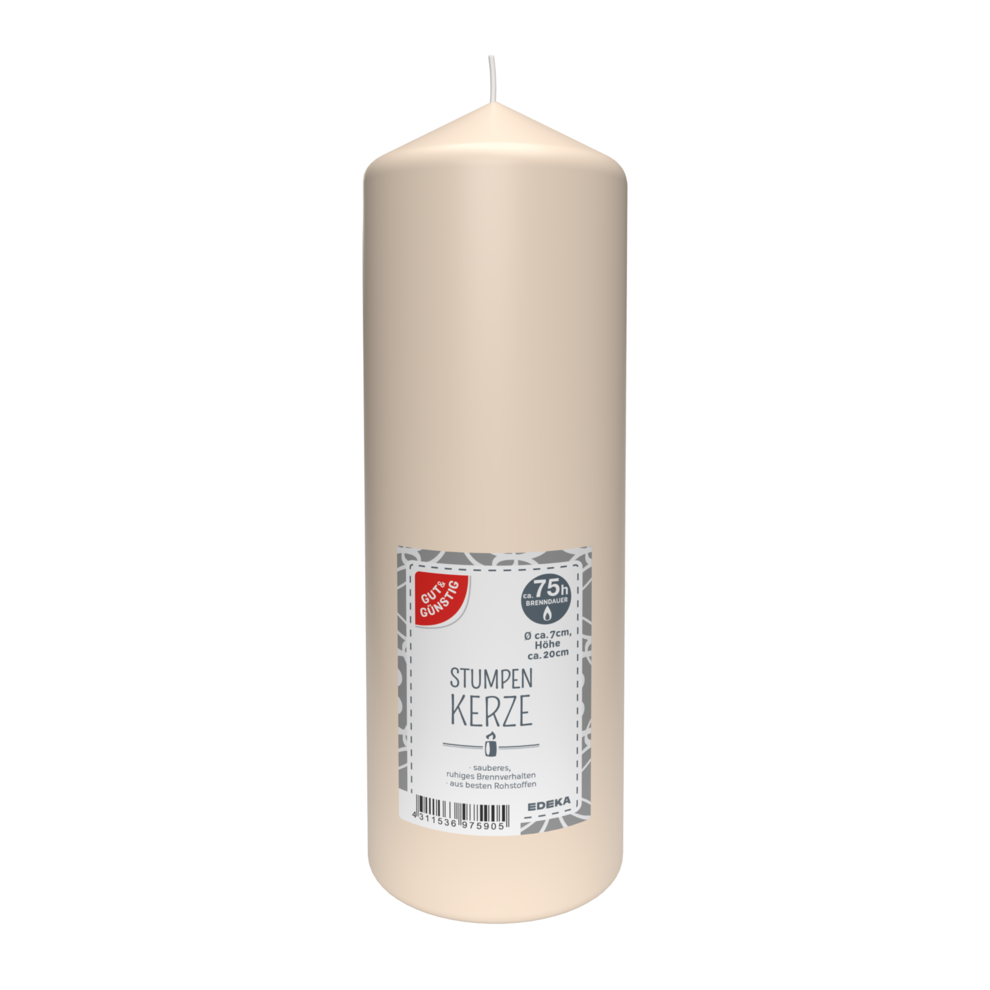 Stumpenkerze 200/70 mm, creme