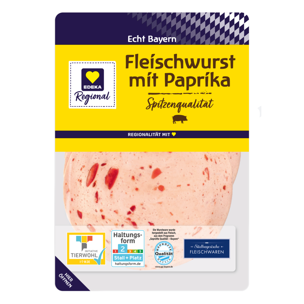 Fleischwurst mit Paprika