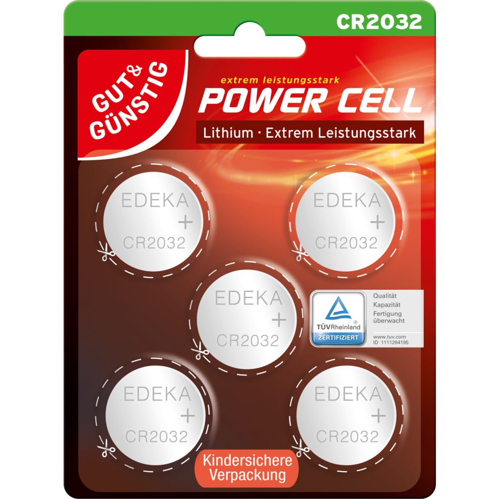 Lithium Knopfzellen CR2032